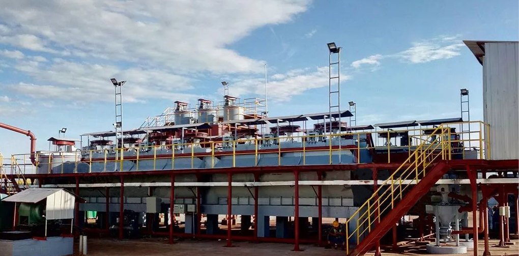 On-site view of the leaching tank