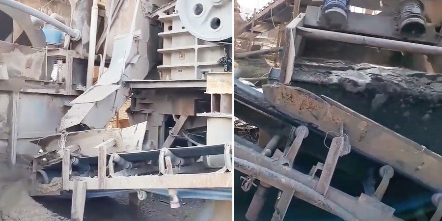 This photo shows the customer’s mine site before we stepped in—you can see the old, inefficient equipment and disorganized workflow.