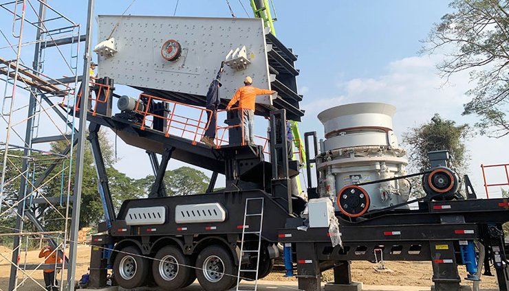 Construction-waste-recycling-meets-standards-at-a-mobile-cone-crusher-site-in-Vietnam.