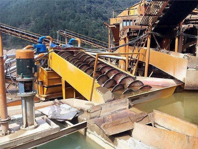 River-sand-washing-site