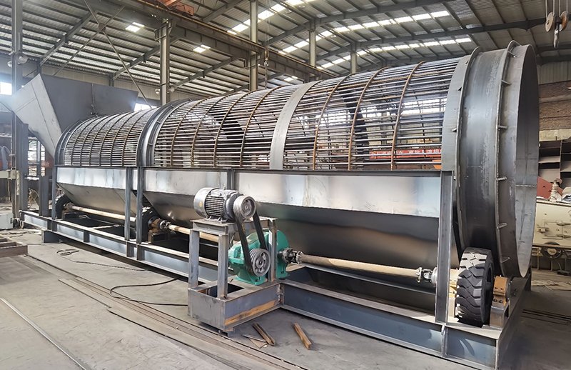 Large-scale-shaftless-trommel-screen