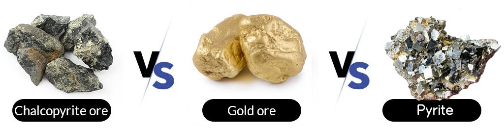 Chalcopyrite-vs.-Gold-Ore-vs.-Pyrite
